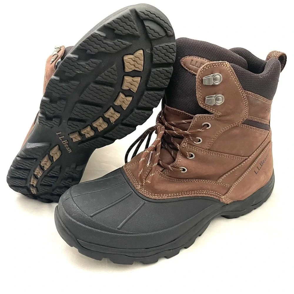 LL Bean Storm Chaser Tek 2.5 12 M Brown Hiking‎ Waterproof Wicking Primaloft EUC